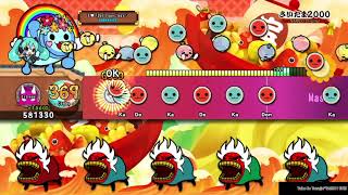 SAITAMA 2000 7 ★  Oni Full Combo  Taiko no Tatsujin Drum Session [upl. by Leinehtan]