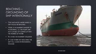 Shipboard Emergency  Beaching Intentional Grounding of the vessel [upl. by Oicirbaf]