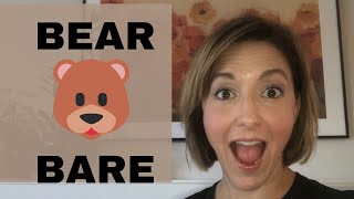 How to Pronounce BEAR 🐻 amp BARE  English Homophones Pronunciation Lesson learnenglish [upl. by Jelsma]