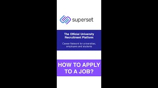 Mobile How to apply to a job using Superset Register and Apply [upl. by Mellette]