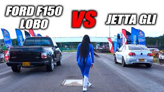 🛑F150 VS JETTA GLI🛑Fullcars drag race 🔥cuarto de milla [upl. by Schach]