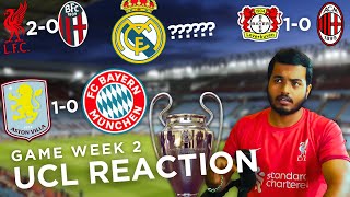 UCL GAMEWEEK 2 REACTION  KEY FIXTURES RESULTS POINTS TABLE [upl. by Yraillih]