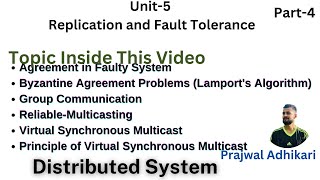 Agreement in Faulty system  Byzantine Agreement Problems with examples  ReliableMulticasting [upl. by Ekal527]