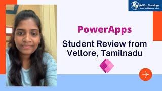 PowerApps Student Review from Vellore [upl. by Elleinnod]