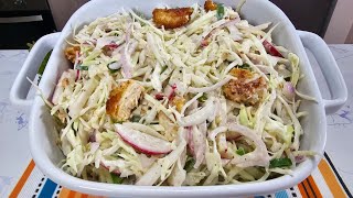 Ensalada de repollo con pollo fácil economica y deliciosa [upl. by Yemerej]