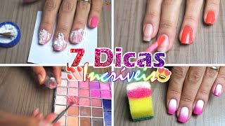 7 Dicas de Unhas Incríveis para Fazer em Casa [upl. by Ecnerret922]