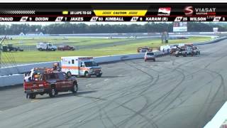 Indycar 2015 Pocono 500 Wilson and Karam Huge Crash [upl. by Enavi]