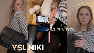 YSL niki medium bag  review whats in my bag [upl. by Elianora]