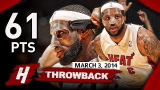 The Game MASKED LeBron James BECAME a LEGEND 20140303 vs Bobcats  61 Points EPIC NIGHT [upl. by Inotna110]