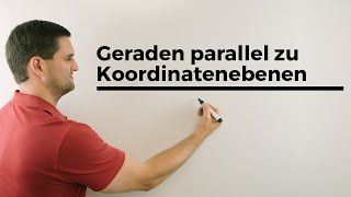 Geraden parallel zu Koordinatenebenen aufstellen Vektorgeometrie  Mathe by Daniel Jung [upl. by Meece]