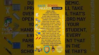 Back to School 🏫 Prayer 🤲🏽 20242025 prayerispowerful backtoschool2024 godblessyouallfypshorts [upl. by Frame999]