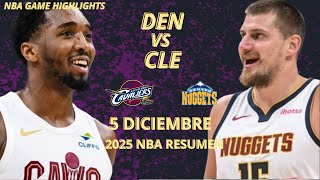 Denver Nuggets vs Cleveland Cavaliers Resumen Completo del Partido Temporada NBA 202425 [upl. by Witcher]