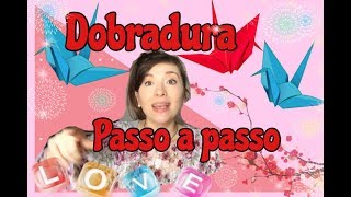 COMO FAZER ORIGAMI DE TSURU Dobradura 折り紙 鶴 [upl. by Swift345]