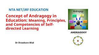 Concept of Andragogy in Education Meaning Principles and Competencies of Selfdirected Learning [upl. by Sisto]