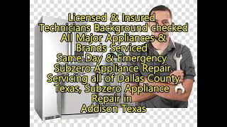 Subzero Repair Addison TX 2142160817 [upl. by Ainivad]