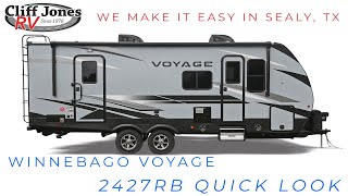 Quick Look 2021 Winnebago Voyage 2427RB Rear Bathroom Travel Trailer [upl. by Ycak]