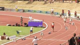 Hannah Mergenthaler setzt Titelsammlung fort  400 Meter  U23 DM Leverkusen 2017 [upl. by Odlanir]