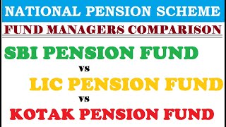 हिंदी  National Pension Scheme  Fund Managers Comparison  SBI vs LIC vs Kotak Pension Fund [upl. by Najed]