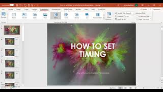 How To Add Timing for Pecha Kucha Presentations [upl. by Anhsirk945]