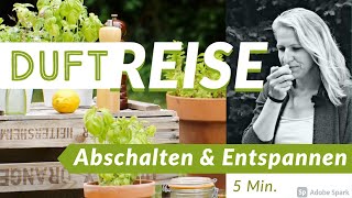 Traumreise Duftreise 5 Minuten Entspannung  Duftyoga Yoga für Einsteiger  Ätherische Öle [upl. by Artenak]