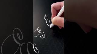 Calligraphy Capital Letter E Flourishes 7 Ways calligraphy ipadlettering [upl. by Jerusalem]