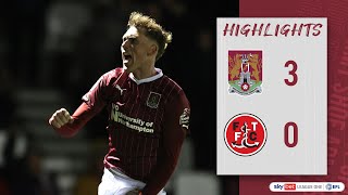 HIGHLIGHTS Northampton Town 3 Fleetwood Town 0 [upl. by Eelynnhoj483]