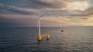 Floating Offshore Wind Turbine Installation  Kincardine project Scotland [upl. by Airtemed555]