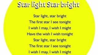 Rhyme  Star Light Star Bright  Nursery Kg first Class English Poem  Kids [upl. by Phox]