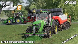 Baling in MUD amp selling SILAGE BALES  Animals on Untergriesbach  Farming Simulator 19  Episode 22 [upl. by Aimaj305]