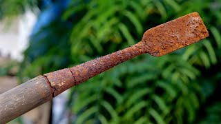 Antique Rusty Chisel Restoration  De Useful Hand [upl. by Nosyd332]