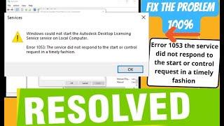 Error 1053 The Service Did Not Respond to the Start or Control Request in a Timely Fashion windows [upl. by Ahsot530]