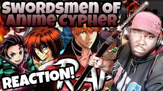 SWORDSMEN OF ANIME CYPHER  RAPKNIGHT ft Shwabadi amp MoreREACTION [upl. by Budge]