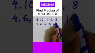 Find the Median of odd number of data maths shorts mathstricks [upl. by Inal784]