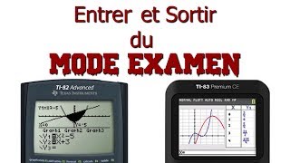 TUTO  Comment faire entrer et sortir du mode examen une ti 82 83 [upl. by Judus]