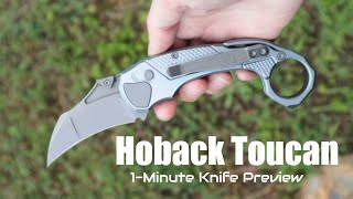 Jake Hobback Toucan Folding Karambit Knife 1Minute Preview  Atlantic Knife [upl. by Atsirhcal]