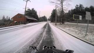 1983 Honda Interceptor in snow [upl. by Namsaj]