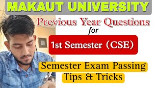 MAKAUT Previous Year Questions PDF FREE for 1st Semester CSE  Exam Passing Tips amp Tricks [upl. by Clellan981]