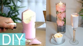 5 IDEE FACILISSIME PER CANDELE DI NATALE FAI DA TE  DIY SCENTED CANDLES HOME MADE [upl. by Danyelle]