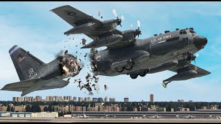 US Air Force C130 Crash On Runway Almost Break In Half  XPlane 11 [upl. by Enialb]