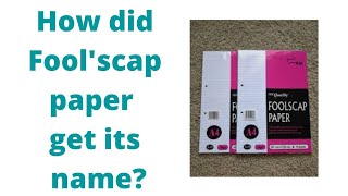 What does Foolscap paper mean [upl. by Gillett]