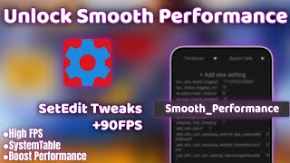 Unlock Stable 90  60 FPS🔥 amp Enable Smooth Performance 🚀 with SetEdit Codes [upl. by Steck]