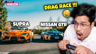 BEAST SUPRA VS NISSAN GTR  DRAG RACE 🤑 [upl. by Jaf]