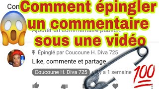 Comment épingler un commentaire sous une vidéo [upl. by Nedyarb111]