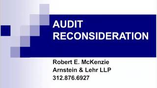 Audit Reconsideration [upl. by Lorri]