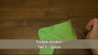 Socken stricken  Teil 3 Bandspitze [upl. by Enaud557]