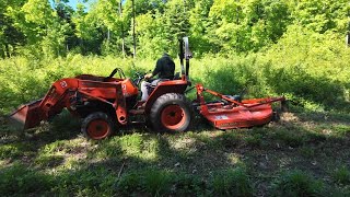 758 Finding A Home for the Eastonmade AXIS Wood Splitter Brush Hogging in the Forest firewood 4K [upl. by Phillida]