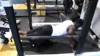 DeFrancosTrainingcom  Barbell pushups timed [upl. by Notxam]