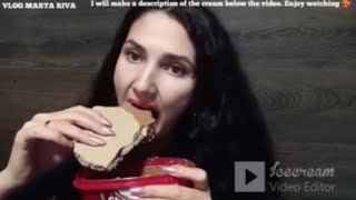 Marta Riva Shortbread and Cream martariva clayasmr mukbang chalk shortbread ешь [upl. by Viki]