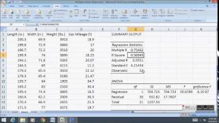 Multiple Linear Regression with Microsoft Excel [upl. by Ibba]