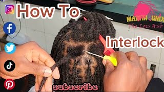 Mastering How to Interlock Dreadlocks as a way of Maintenence [upl. by Shuping]